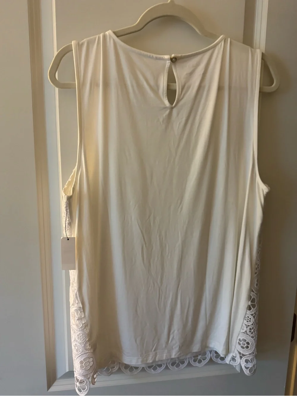 Talbots Cream Lace Shell Top - Picture 3 of 5